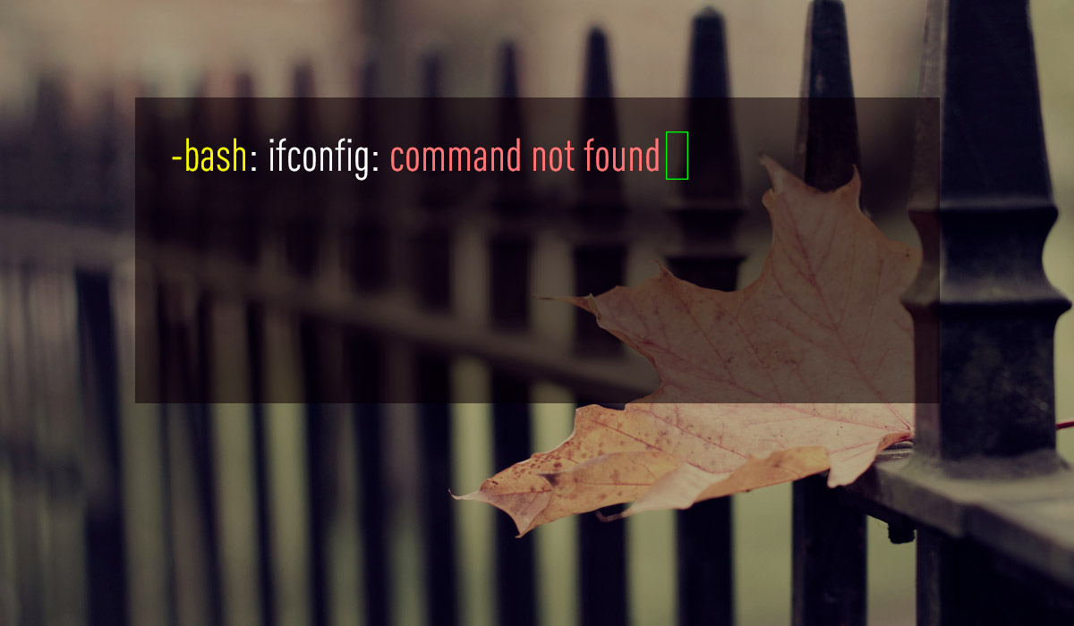 ifconfig: command not found